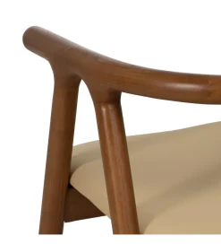 Zona-Design Krzesło EMYLY 76 cm kremowo brązowy
