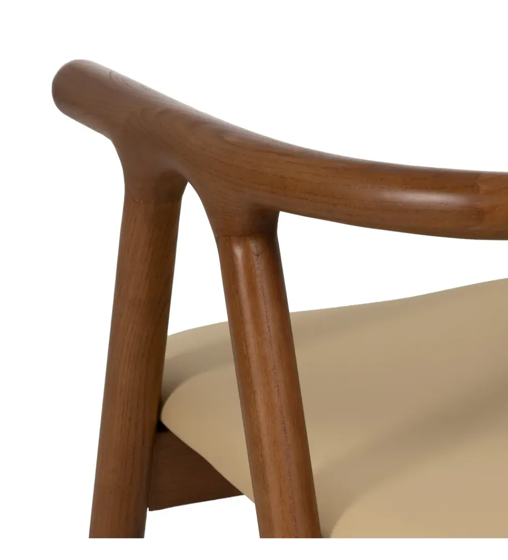 Zona-Design Krzesło EMYLY 76 cm kremowo brązowy