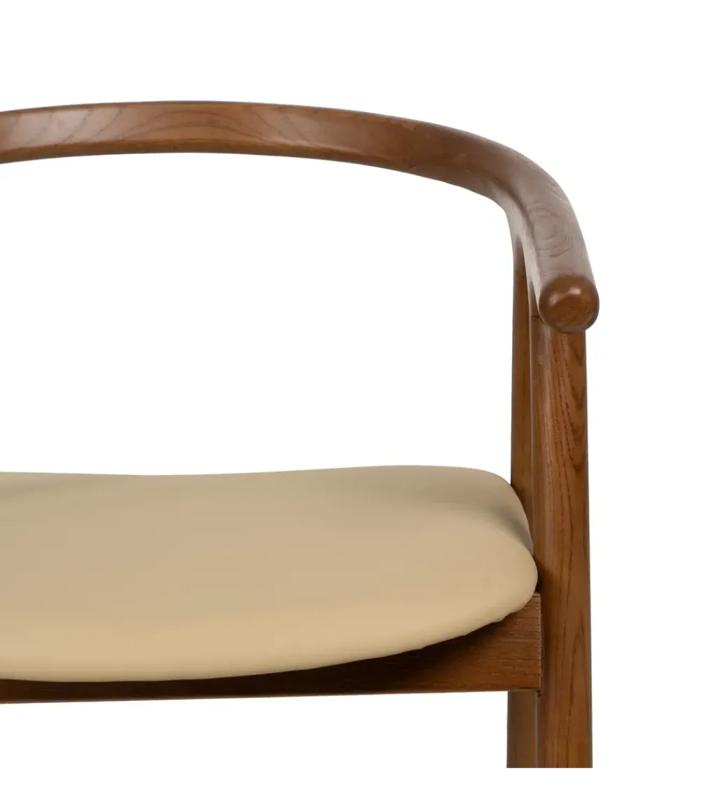 Zona-Design Krzesło EMYLY 76 cm kremowo brązowy