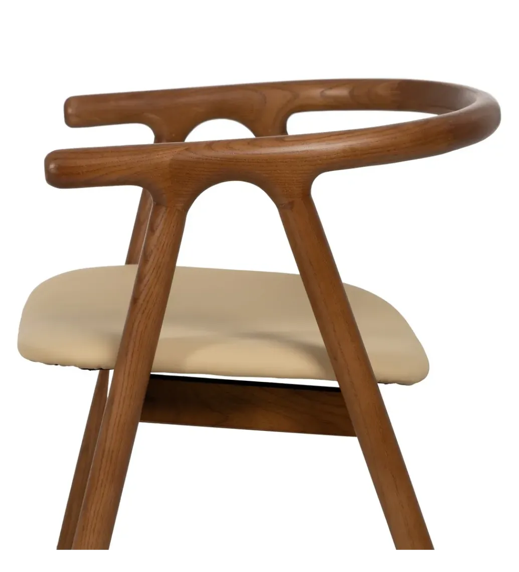 Zona-Design Krzesło EMYLY 76 cm kremowo brązowy