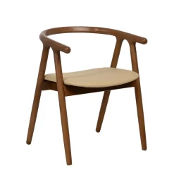 Zona-Design Krzesło EMYLY 76 cm kremowo brązowy
