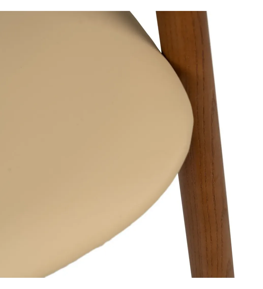 Zona-Design Krzesło EMYLY 76 cm kremowo brązowy