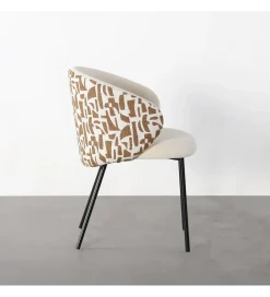 Zona-Design Krzesło ESTAMPADO 74 cm biała ochra