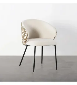 Zona-Design Krzesło ESTAMPADO 74 cm biała ochra