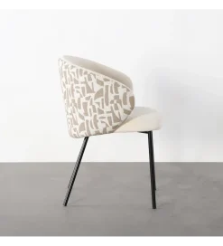 Zona-Design Krzesło ESTAMPADO 74 cm biało beżowe