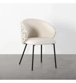 Zona-Design Krzesło ESTAMPADO 74 cm biało beżowe