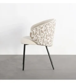 Zona-Design Krzesło ESTAMPADO 74 cm biało beżowe