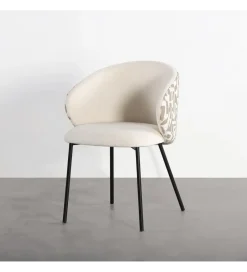 Zona-Design Krzesło ESTAMPADO 74 cm biało beżowe