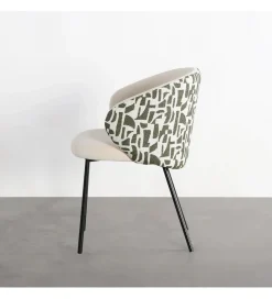 Zona-Design Krzesło ESTAMPADO 74 cm biało szare