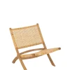 J-Line Krzesło FOLDE 78 cm drewno teak rattan