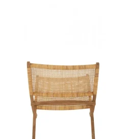 J-Line Krzesło FOLDE 78 cm drewno teak rattan