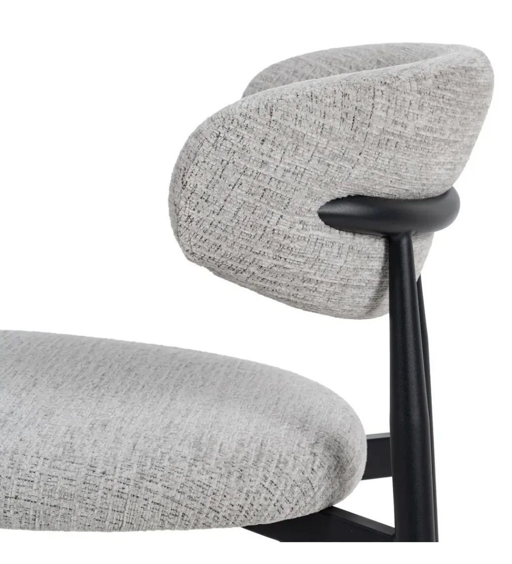 Zona-Design Krzesło HYUN tapicerowane czarne