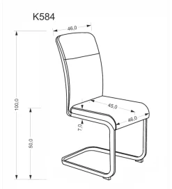 Halmar Krzesło K584 100 cm beżowe kaszmirowe