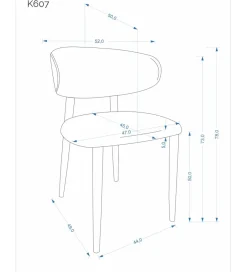 Halmar Krzesło K607CS 78 cm beżowe
