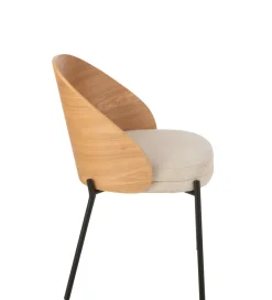 J-Line Krzesło LONEPLY 75 cm naturalne beżowe
