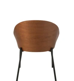 J-Line Krzesło LONEPLY 75 cm naturalne ciemno brązowe beżowe