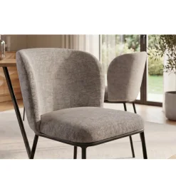 Invicta Interior Krzesło LYON 75 cm szaro beżowe
