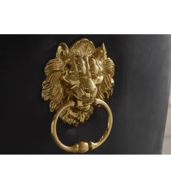 Invicta Interior Krzesło MODERN BAROCK welwet czarny złote nogi