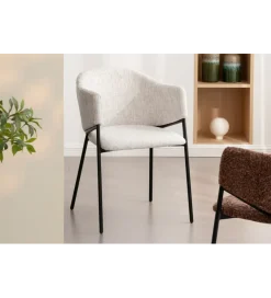 Invicta Interior - przedsprzedaż Krzesło NOBLESSE welwet beige czarne nogi