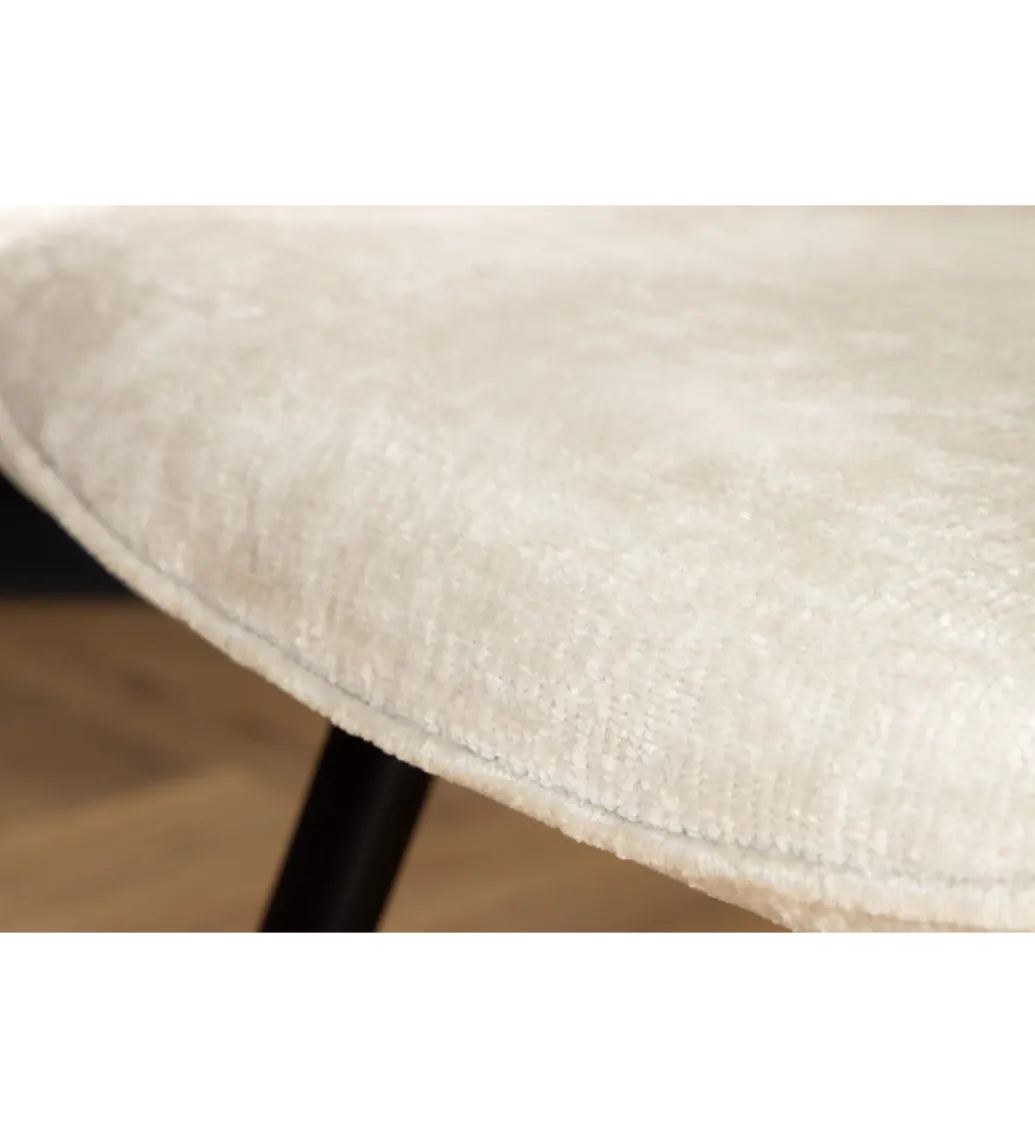 Invicta Interior Krzesło obrotowe AVIGNON chenille beige czarne nogi