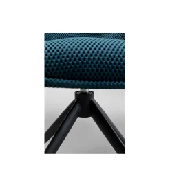 KARE Krzesło obrotowe CARLITO MESH 82 cm niebieski