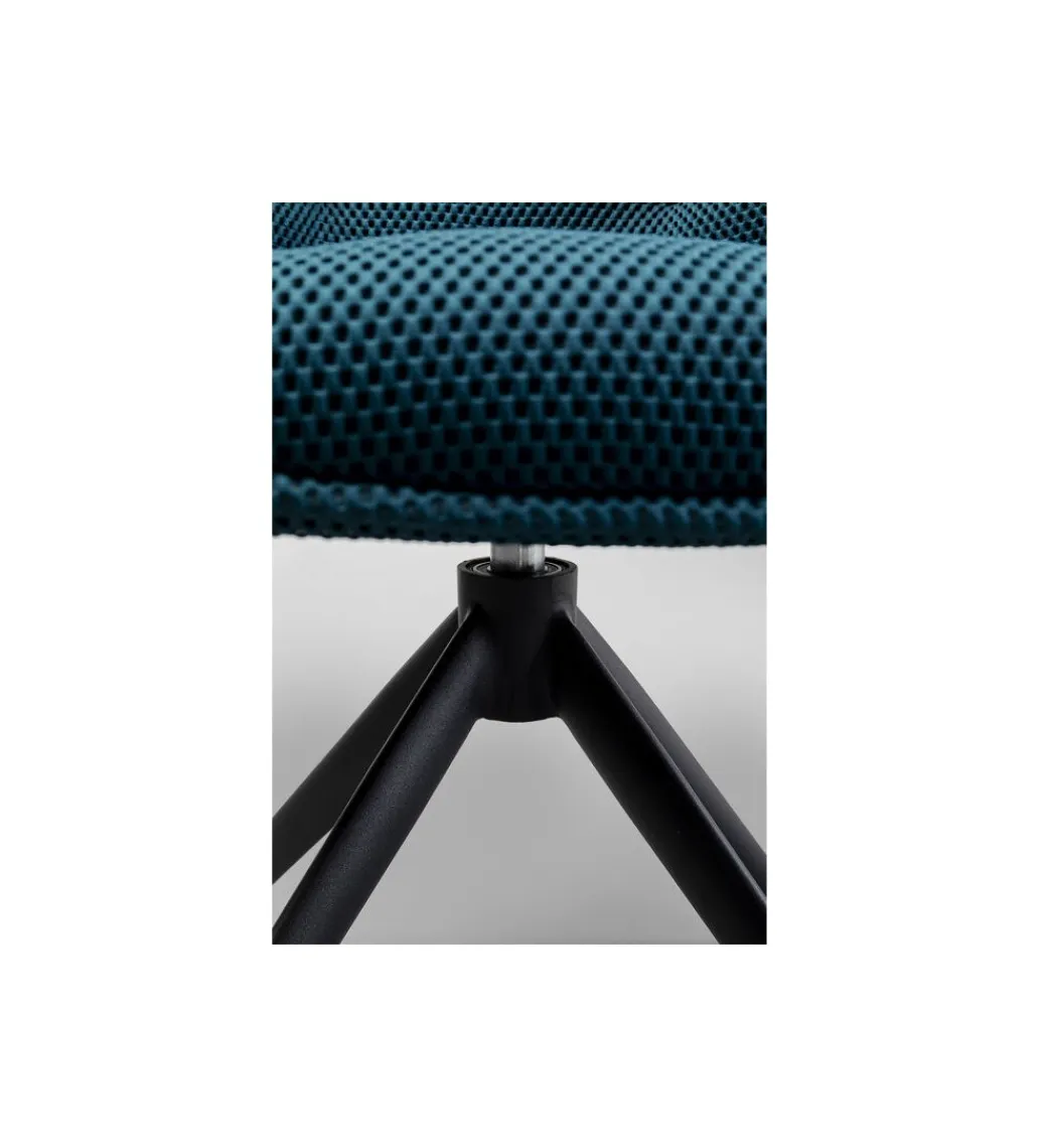 KARE Krzesło obrotowe CARLITO MESH 82 cm niebieski
