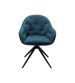 KARE Krzesło obrotowe CARLITO MESH 82 cm niebieski