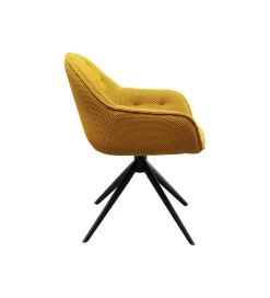 KARE Krzesło obrotowe CARLITO MESH 82 cm żółty