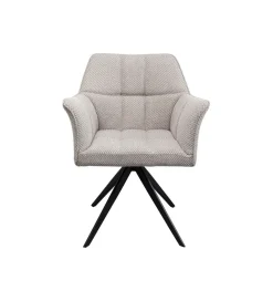 KARE Krzesło obrotowe THINKTANK 82 cm szare