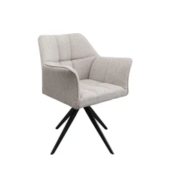 KARE Krzesło obrotowe THINKTANK 82 cm szare