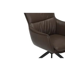 Invicta Interior Krzesło obrotowe VOUGE skórzane brązowe