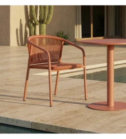 Zona-Design Krzesło ogrodowe APASENO 77 cm terrakota