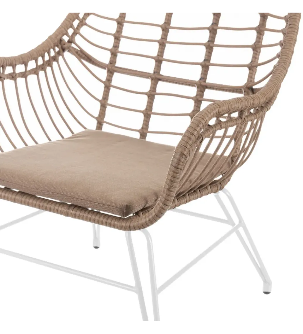 Zona-Design Krzesło ogrodowe ARIKI 76 cm naturalne białe