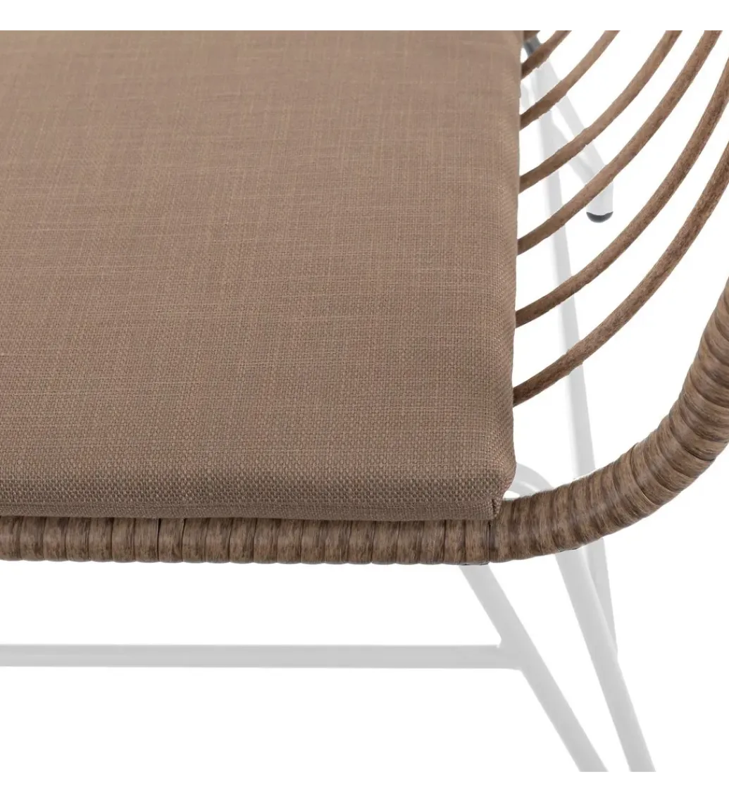 Zona-Design Krzesło ogrodowe ARIKI 76 cm naturalne białe