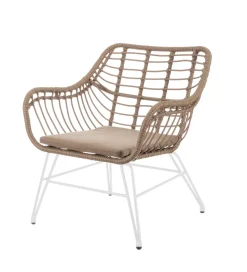 Zona-Design Krzesło ogrodowe ARIKI 76 cm naturalne białe