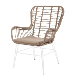 Zona-Design Krzesło ogrodowe ARIKI 97 cm naturalne białe