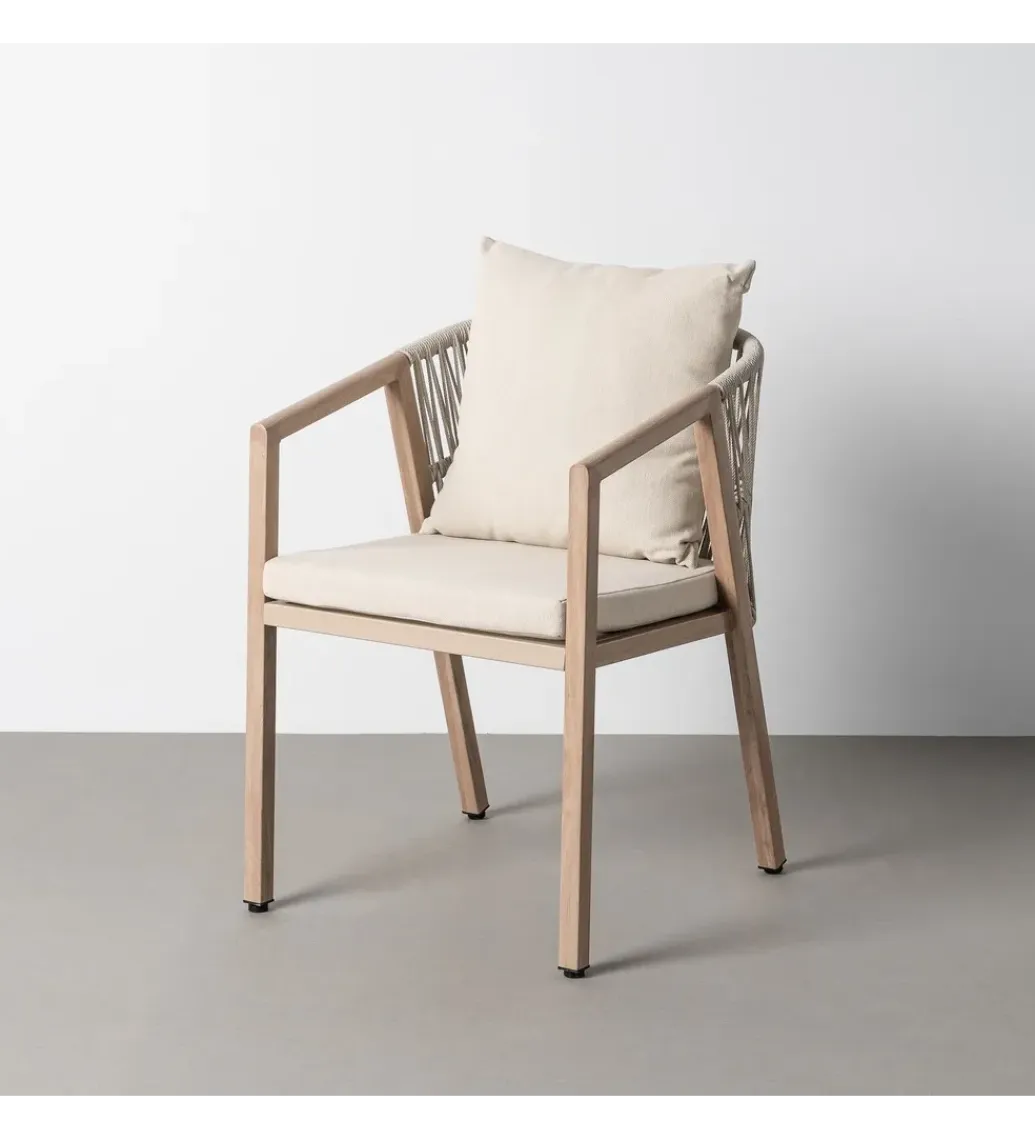Zona-Design Krzesło ogrodowe ASTAREMO 78 cm szarobrązowe