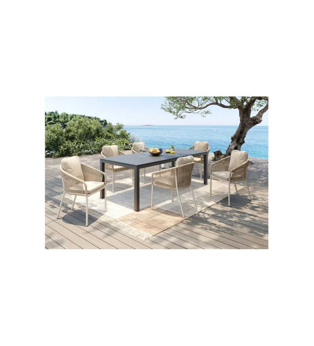 KARE Krzesło ogrodowe CYPRUS 82 cm beżowe