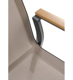 Halmar Krzesło ogrodowe FIERRO 88 cm czarny brązowy