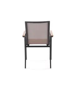 Halmar Krzesło ogrodowe FIERRO 88 cm czarny brązowy
