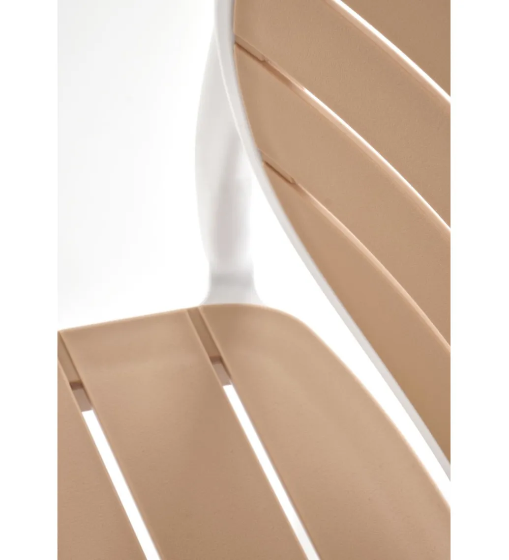 Halmar Krzesło ogrodowe K529 83 cm białe naturalne