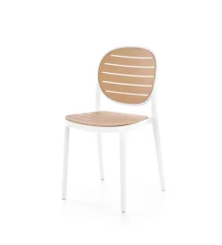 Halmar Krzesło ogrodowe K529 83 cm białe naturalne