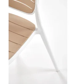 Halmar Krzesło ogrodowe K529 83 cm białe naturalne