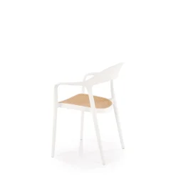 Halmar Krzesło ogrodowe K530 80 cm białe naturalne