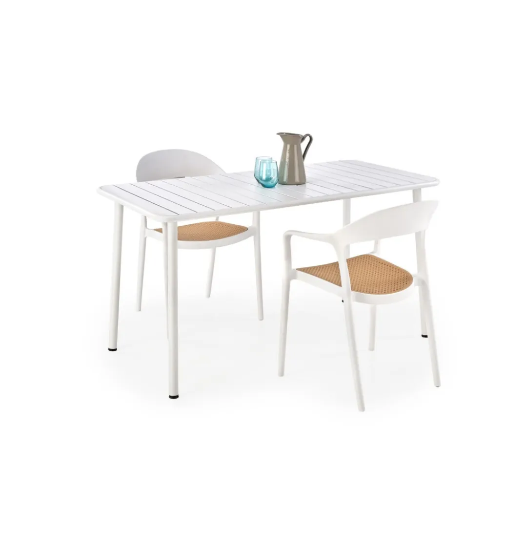 Halmar Krzesło ogrodowe K530 80 cm białe naturalne