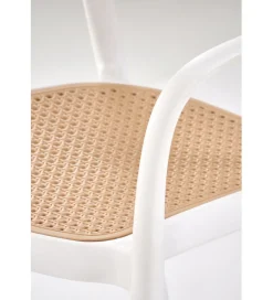 Halmar Krzesło ogrodowe K530 80 cm białe naturalne