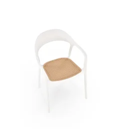 Halmar Krzesło ogrodowe K530 80 cm białe naturalne