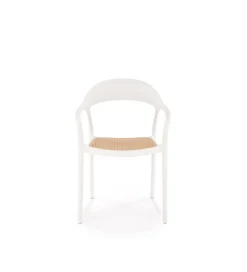 Halmar Krzesło ogrodowe K530 80 cm białe naturalne