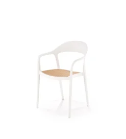 Halmar Krzesło ogrodowe K530 80 cm białe naturalne