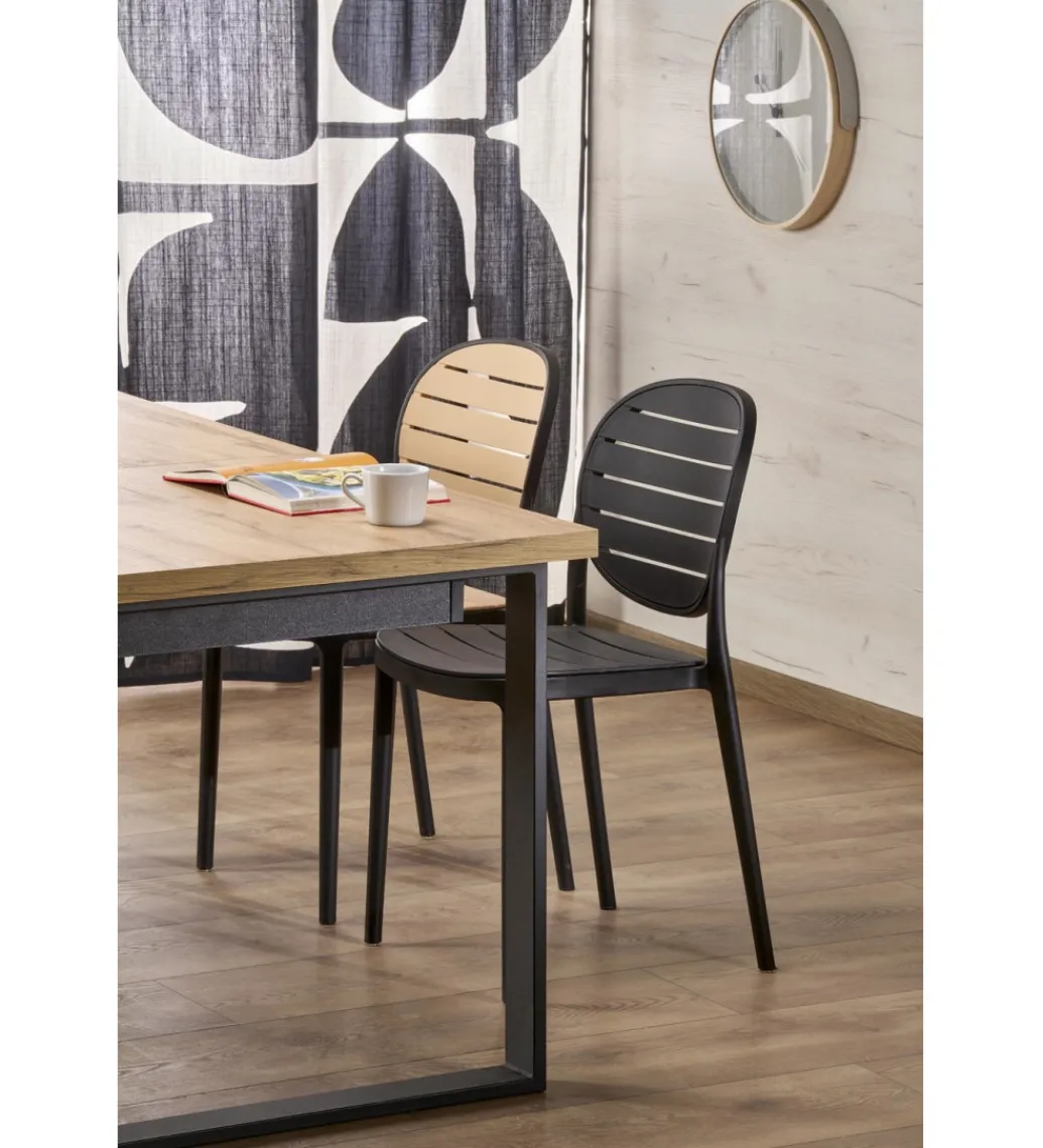 Halmar Krzesło ogrodowe K529 83 cm czarne